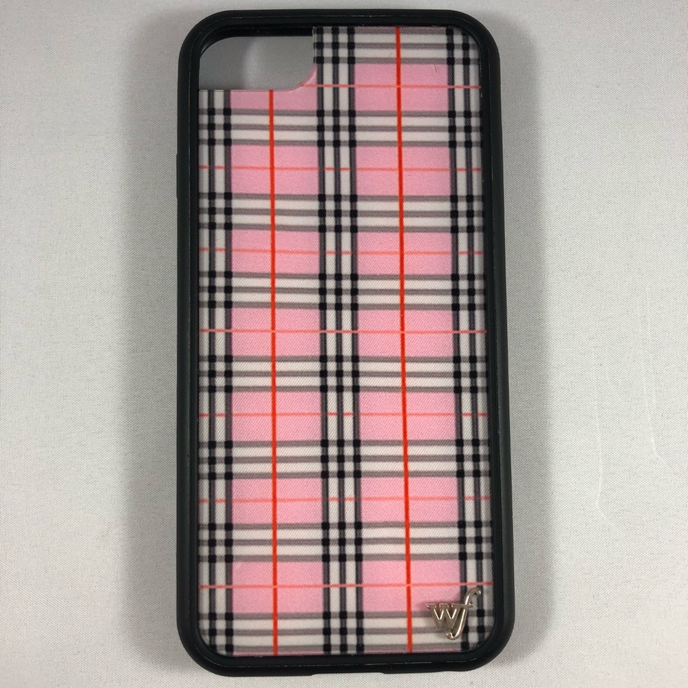 Pink plaid wildflower case for 6/7/8 iPhones